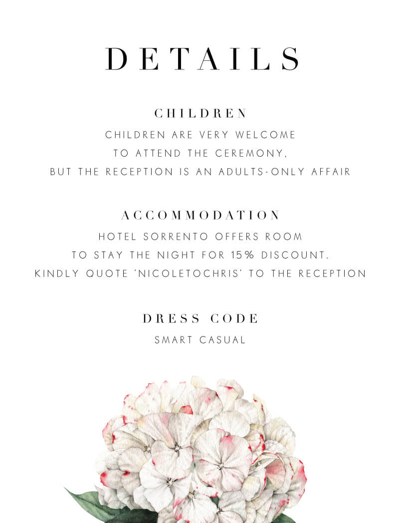 Hydrangea Information Cards - Digital Printing design preview