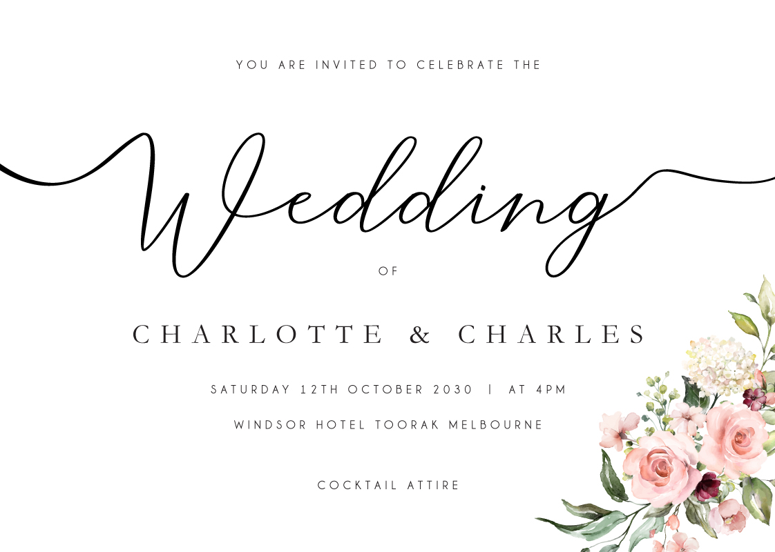 Burnt Butter Cakes Wedding Invitations - Digital Printing design preview