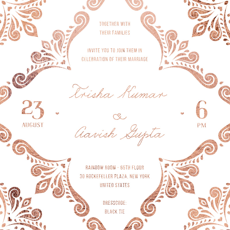 Adra Wedding Invitations - Flat Foil design preview
