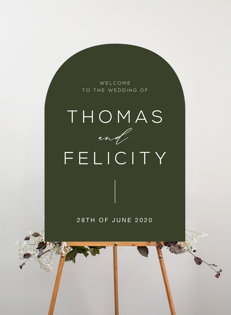Verde Wedding Signs - Digital Printing design preview