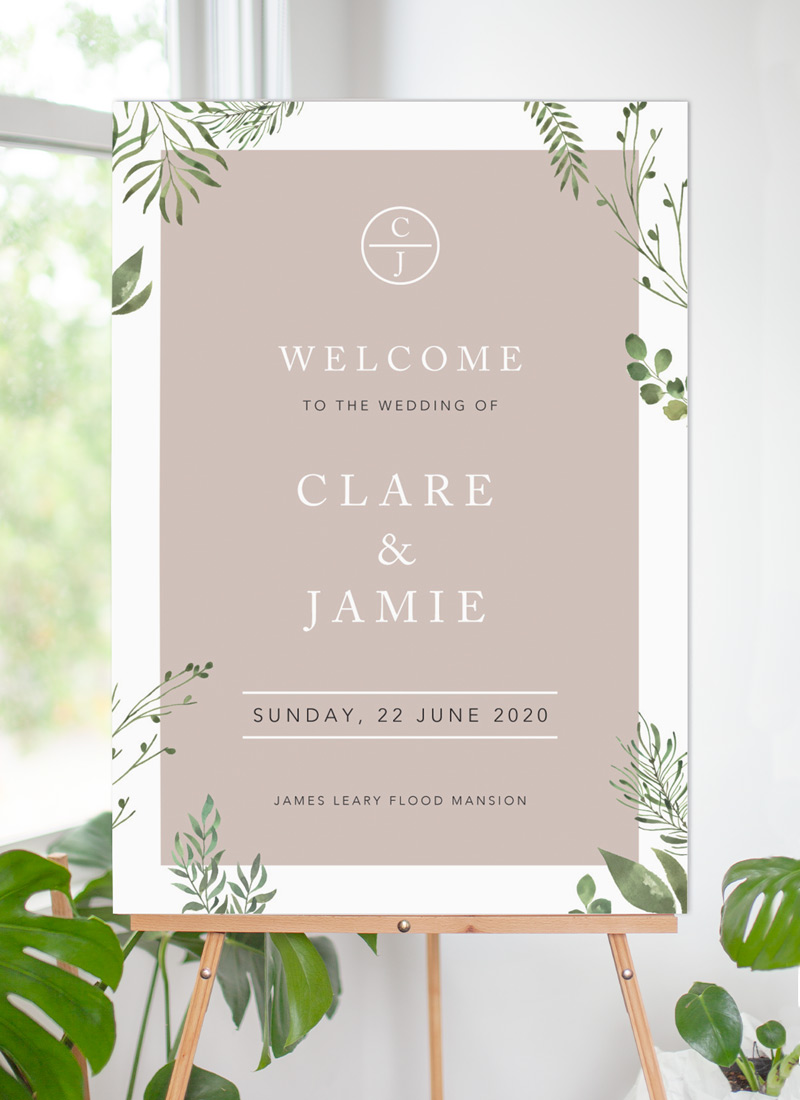 Botanical Fun Wedding Signs - Digital Printing design preview