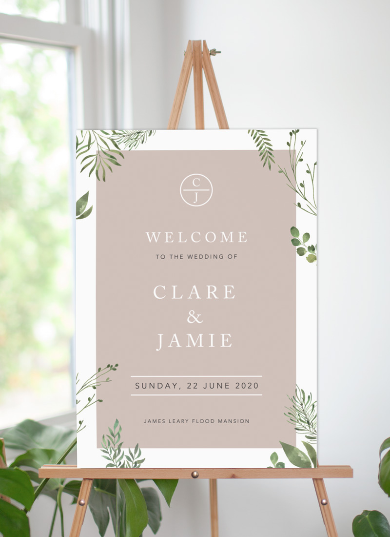 Botanical Fun Wedding Signs - Digital Printing design preview