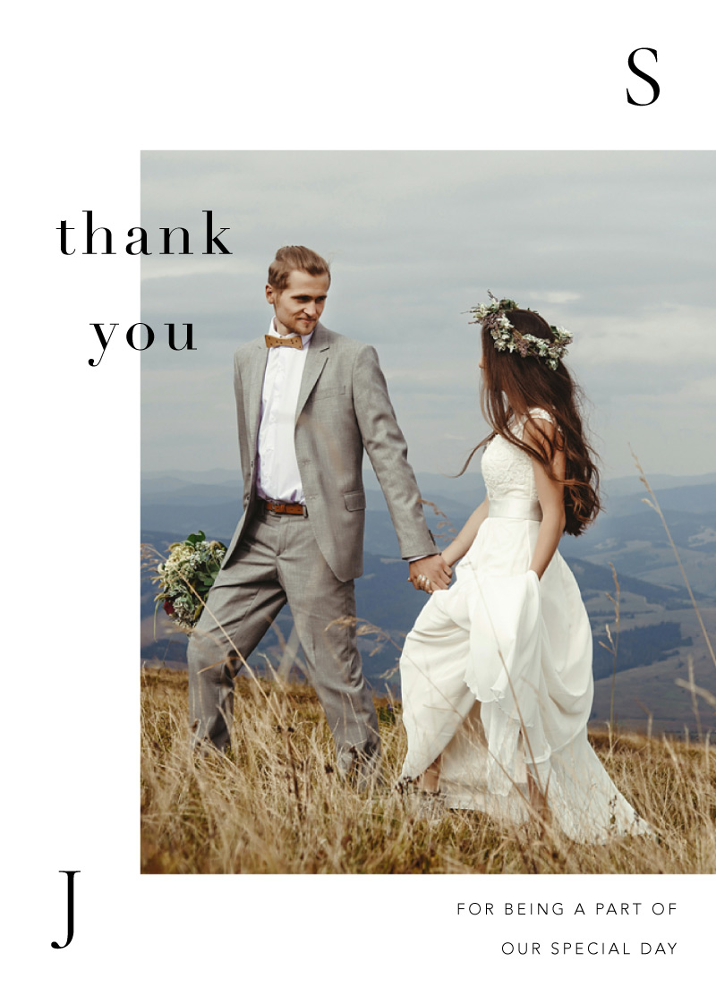 Delilah Wedding Thank You Cards - Digital Printing design preview