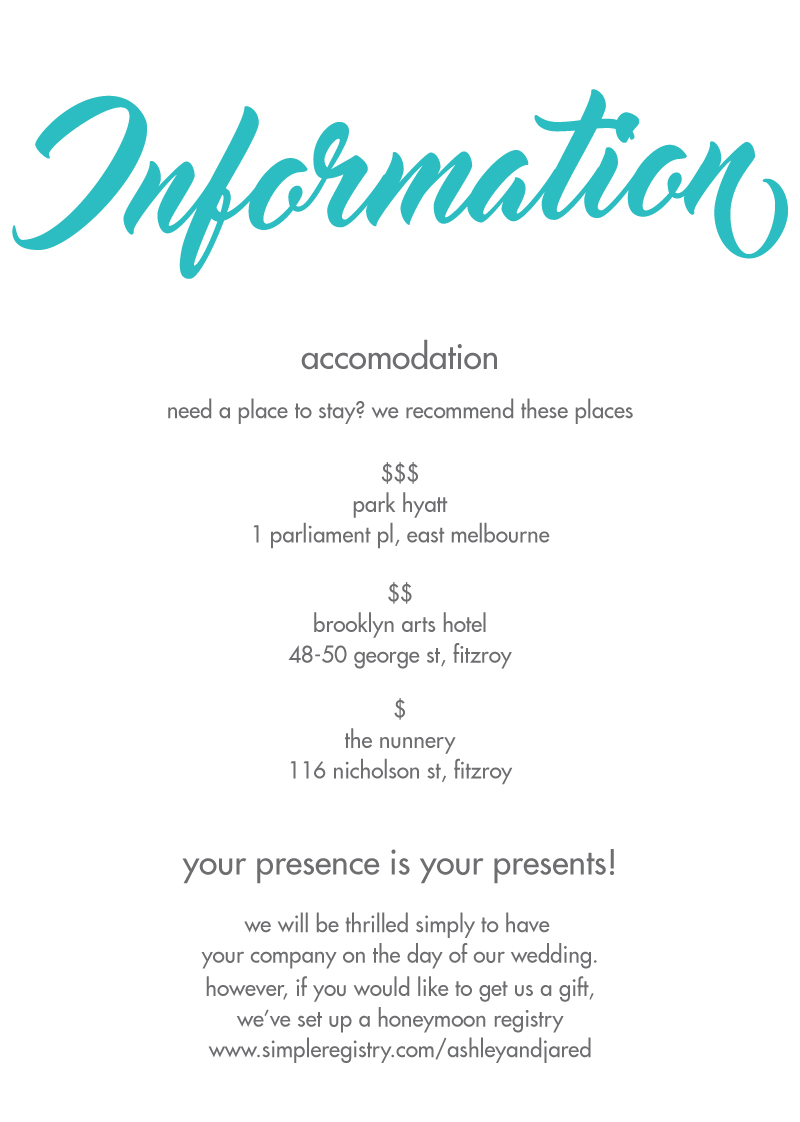 Modern Script Information Cards - Digital Printing design preview