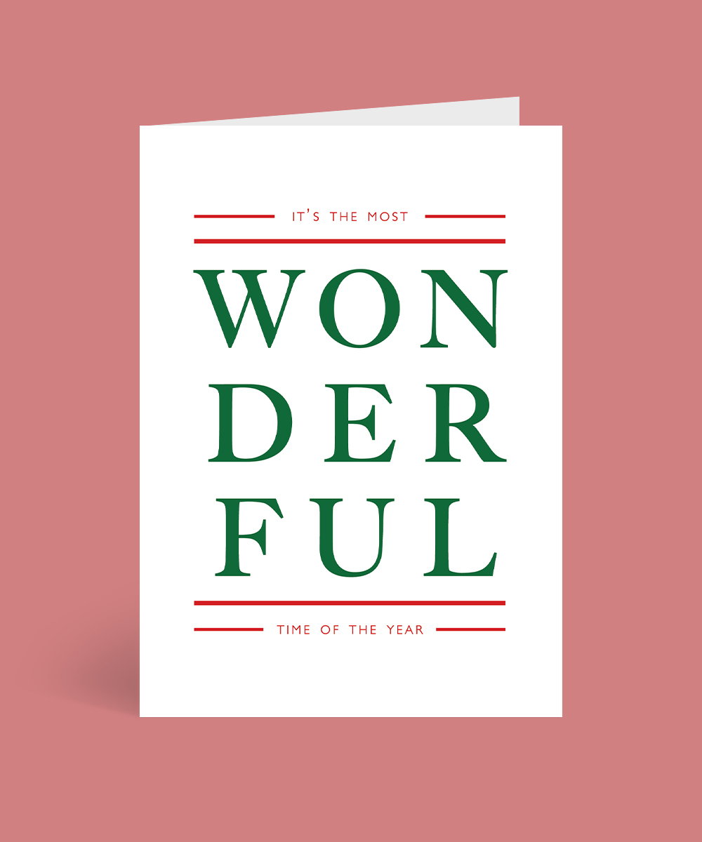The Most Wonderful Christmas Cards - Digital Printing design preview