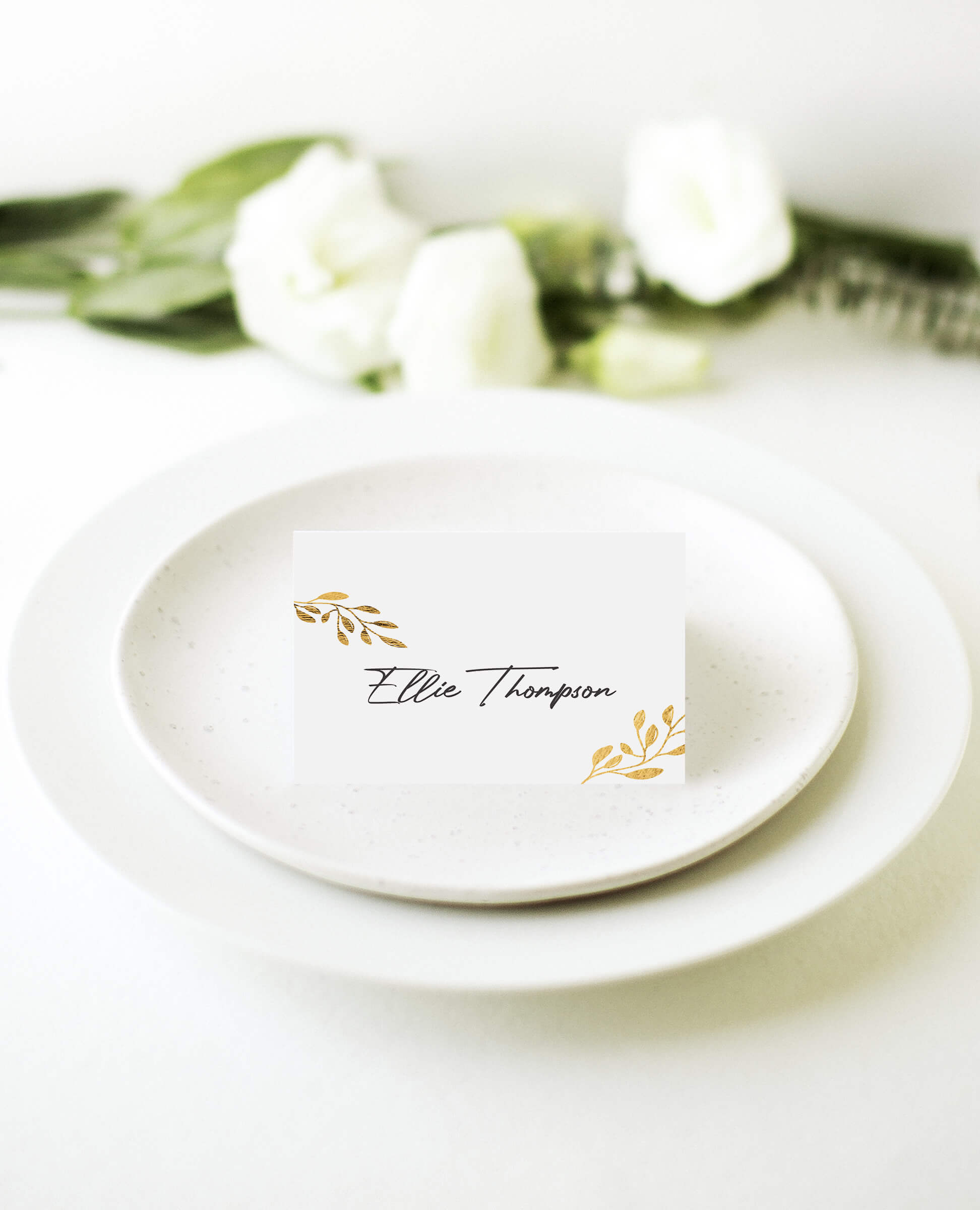 Golden Hour Wedding Place Cards - Flat Foil design preview