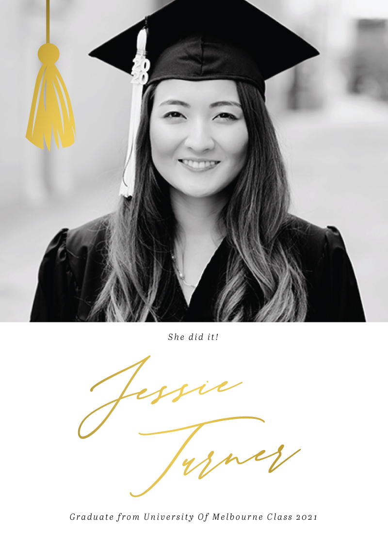 Tassel Graduation Announcements - Metallic Prints design preview