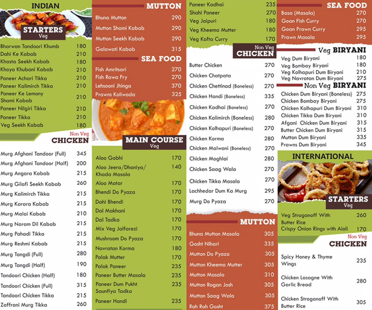 The Central Kitchen Sion East Mumbai Home Delivery Menu