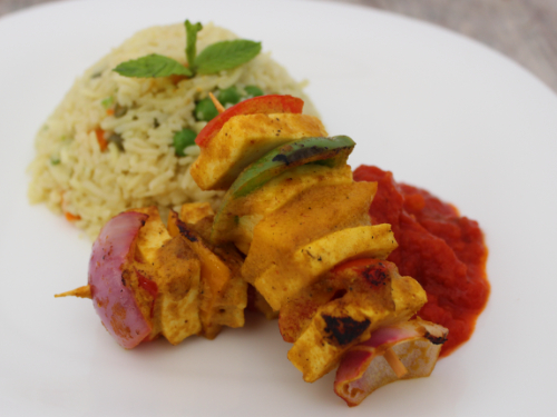 Roasted Veg Kebab & Savory Pilaf Rice