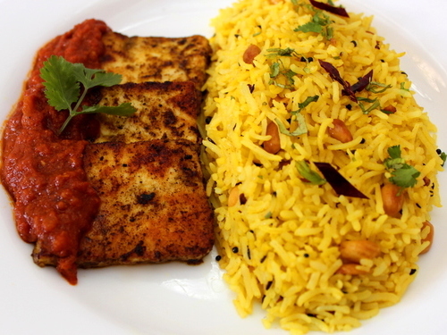 Chermoula Cottage Cheese with Lemon Rice