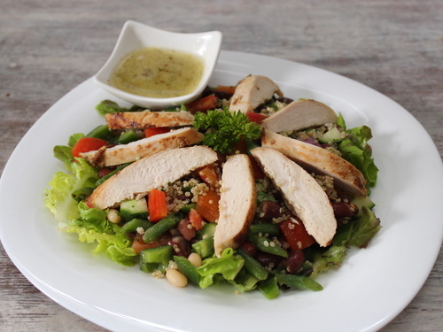 Three Beans & Quinoa Salad with Chicken