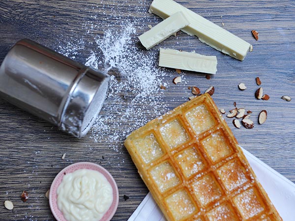 White Choc Waffle