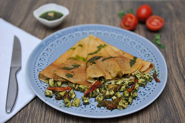 Pesto Chicken Crepe