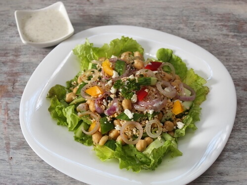 Veg Bulghur & Chickpea Salad