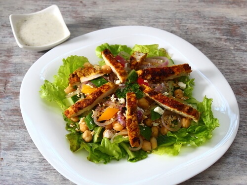 Chicken Bulghur & Chickpea Salad