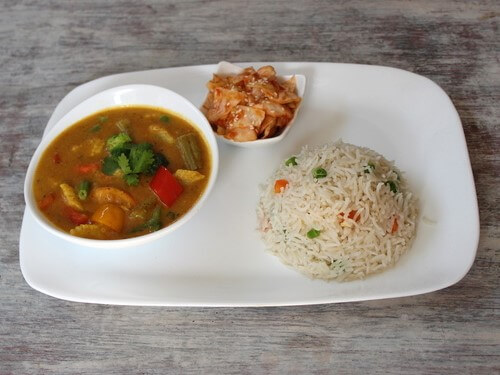 Exotic Veg in Yellow Thai Paste