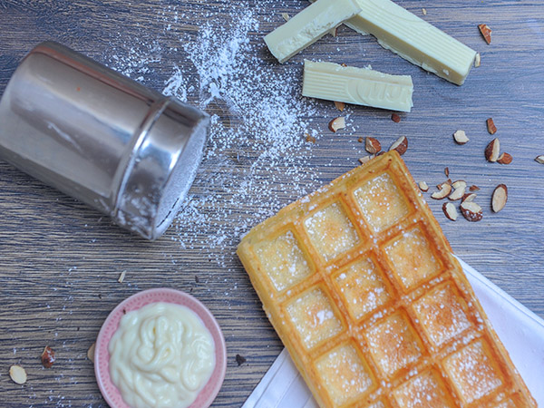 White Choc Waffle