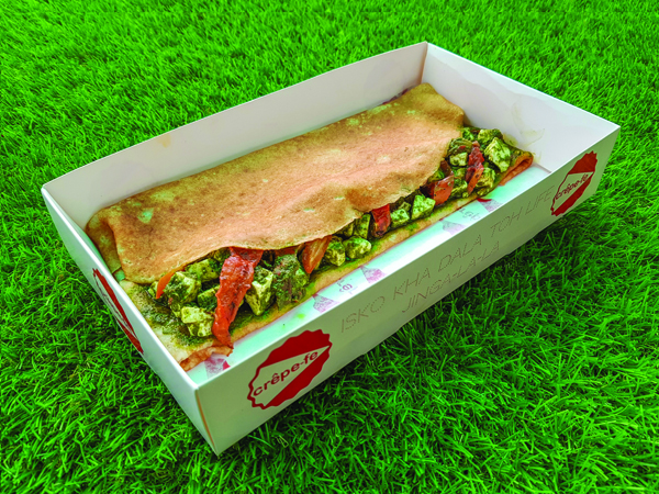 Pesto Paneer Crepe