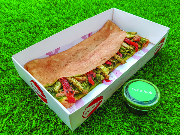 Pesto Chicken Crepe