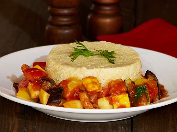 Truffled Polenta with Mini Ratatouille