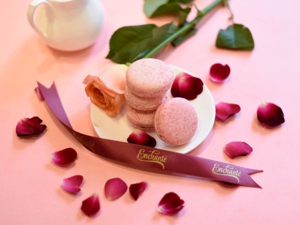 Raspberry Rose Macaron