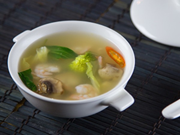 Peppery Lemon Soup - Prawns