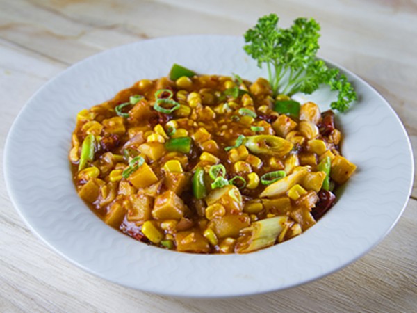 Golden Corn Water Chestnut and Potato Tsing Hoi Style