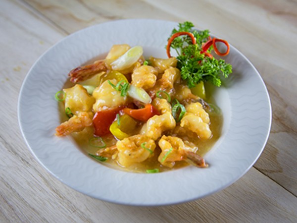 Prawns in a White Garlic Sauce