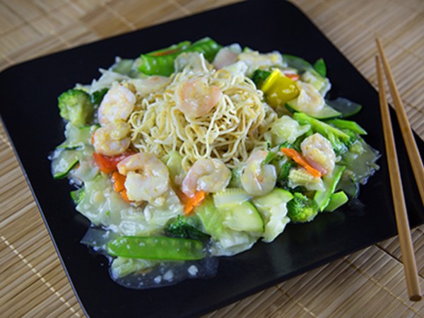 Pan Fried Noodles with a Cantonese Style