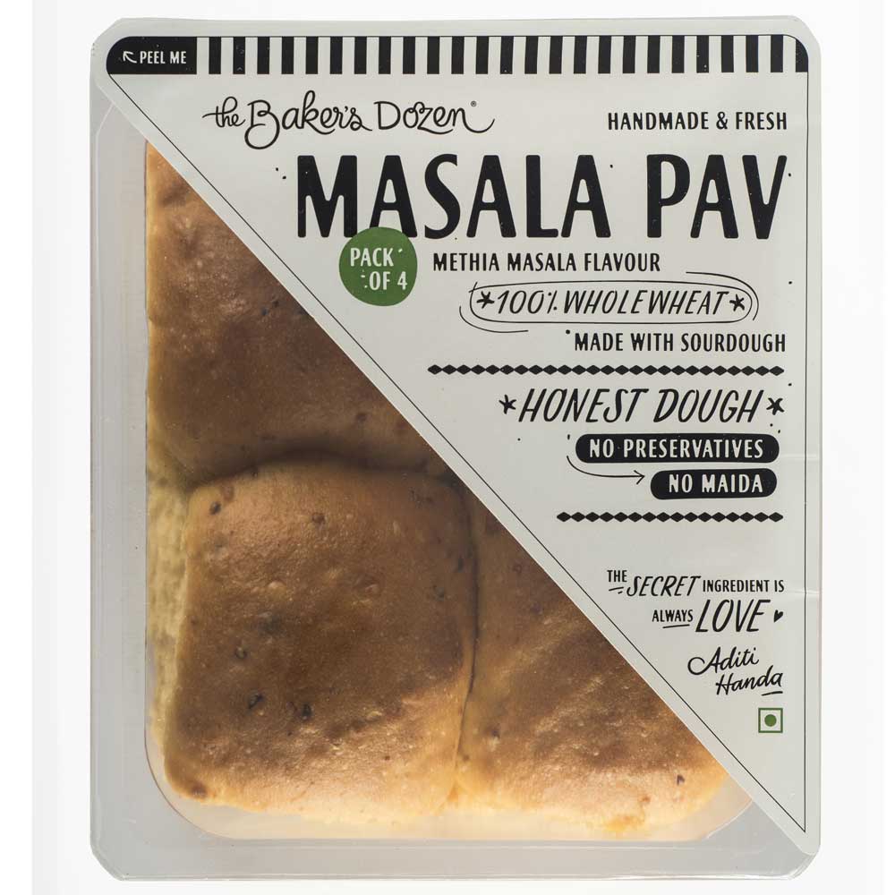 Masala Pav (Methia) (Sourdough) 100% Wholewheat