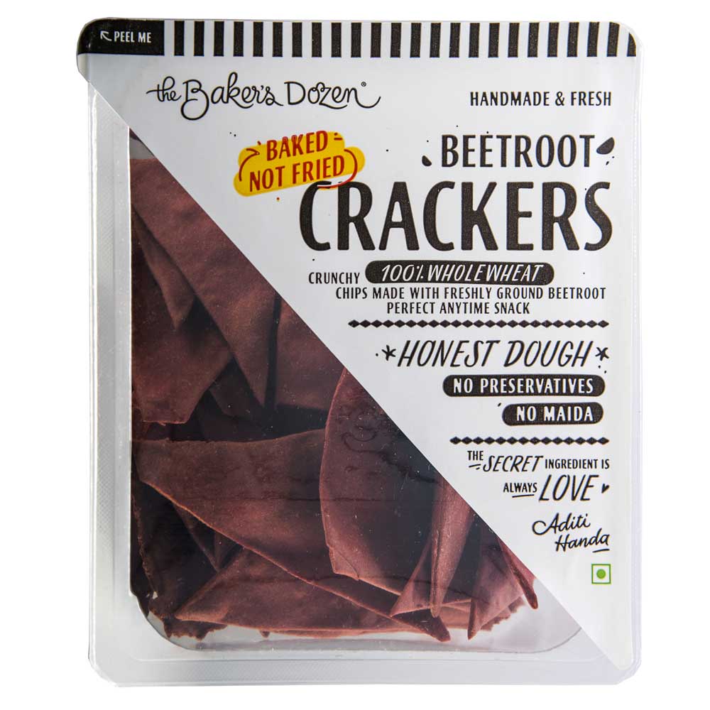 Beetroot Crackers 100% Wholewheat