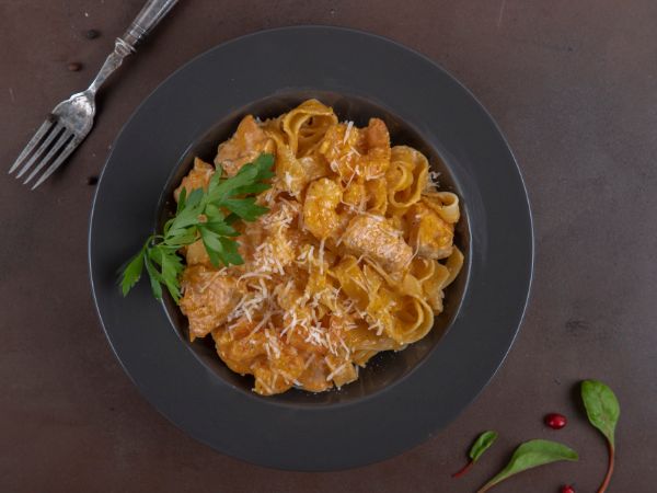 Salmon Shrimp Pasta