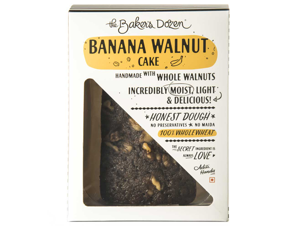 Banana Walnut Cake - 150 g 100% Wholewheat small