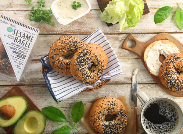 Bagel Sesame (Pack Of 2) 100% Wholewheat
