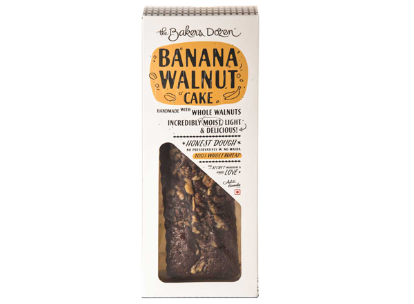 Banana Walnut Cake - 300 g 100% Wholewheat