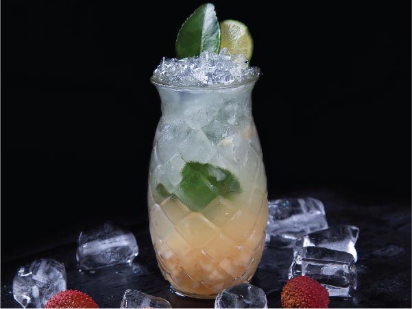 Kaffir Lime and Lychee Cooler