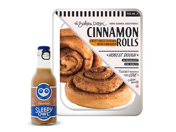 Cinnamon Rolls + Sleepy Owl Hazelnut (Save Rs.11)