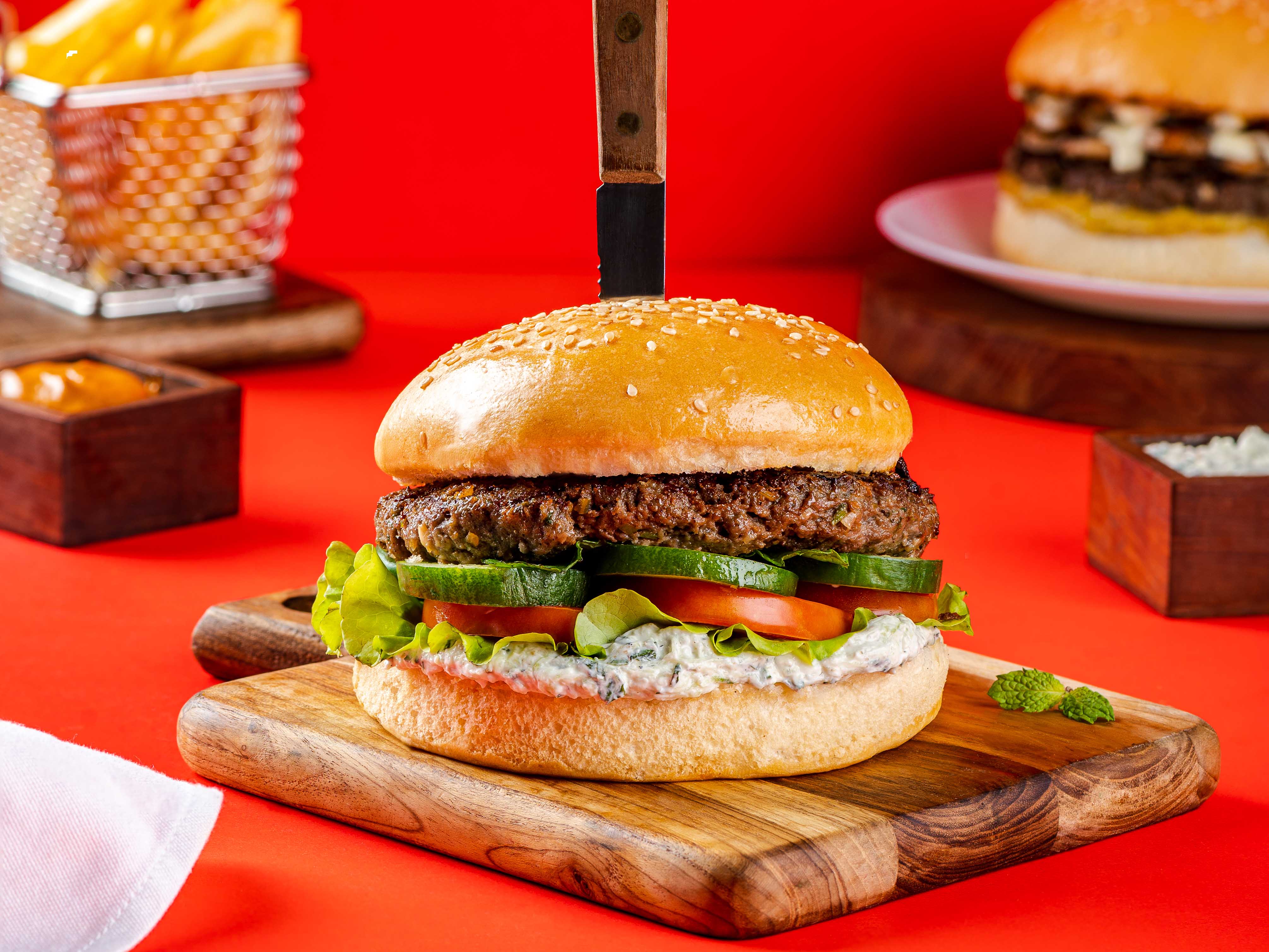 Greek Style Lamb Burger