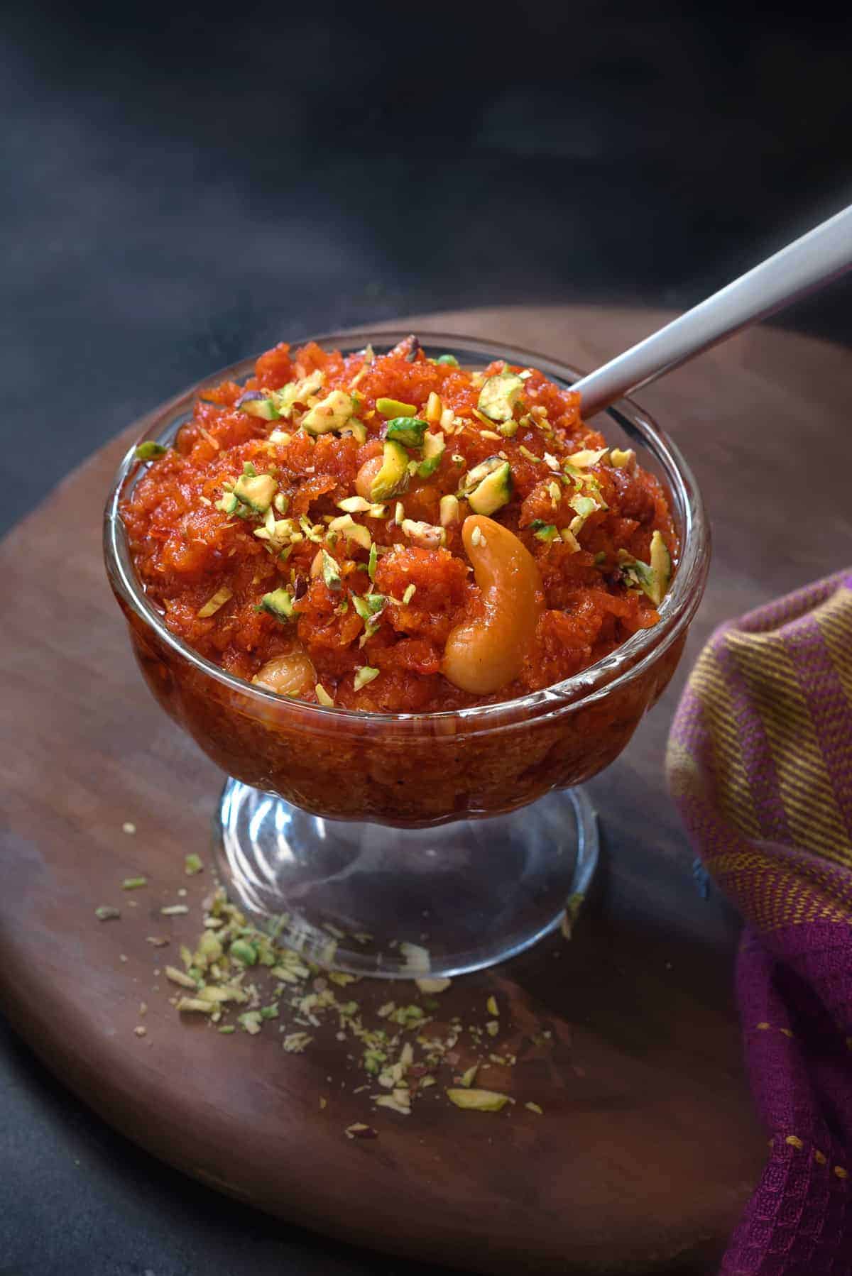 Gajar Halva ( Made with Desi ghee and Loaded with Dry Fruits)