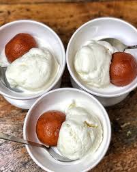 Gulab Jamun with Ice Cream