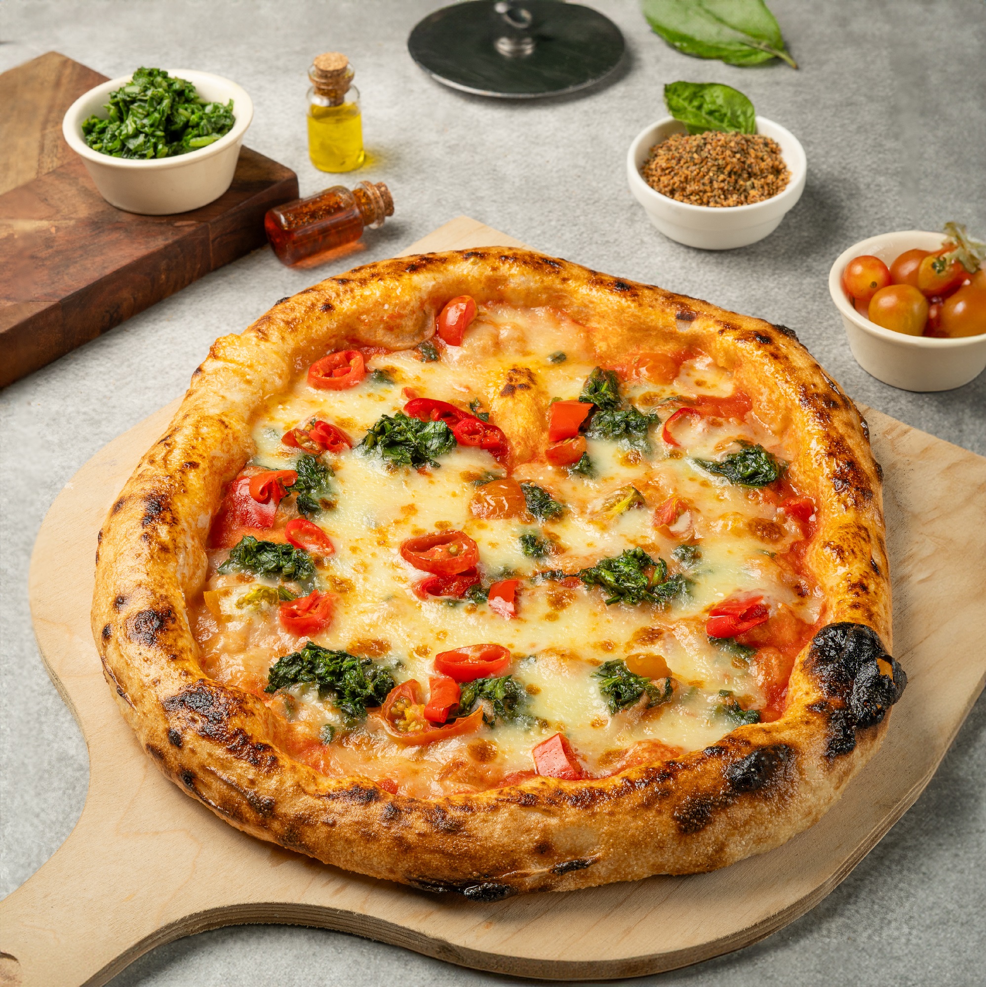 Urban Green Pizza (Spinach Veg Pizza)