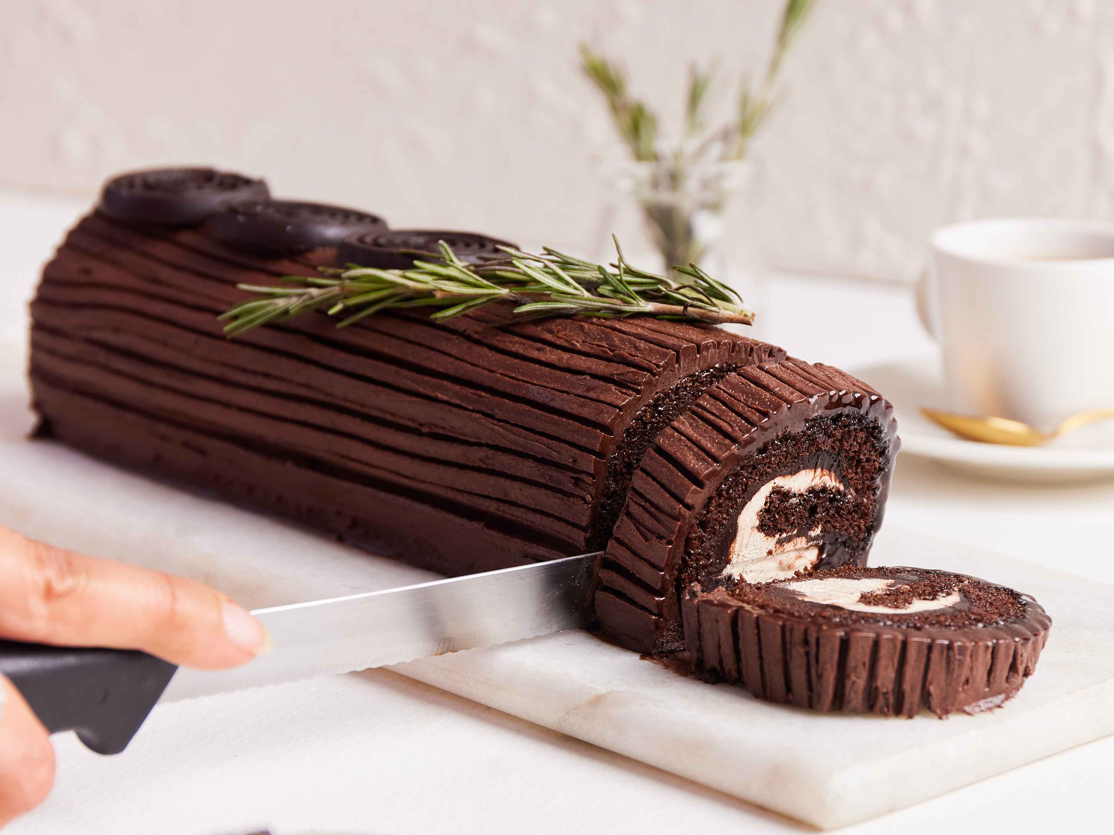 Chocolate & Coffee Swiss rolls