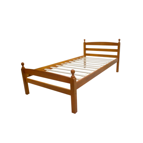 Wooden Dirty Oak Single Bed