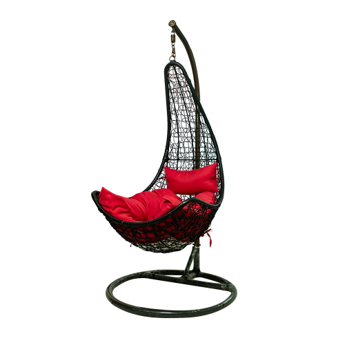 Black Wicker Swing Chair