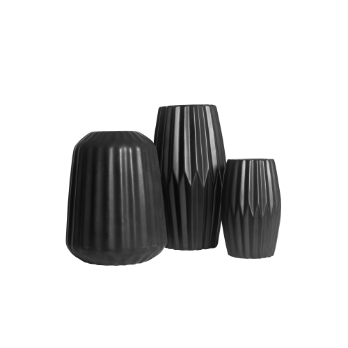 Black Nordic Vase 3pcs Set