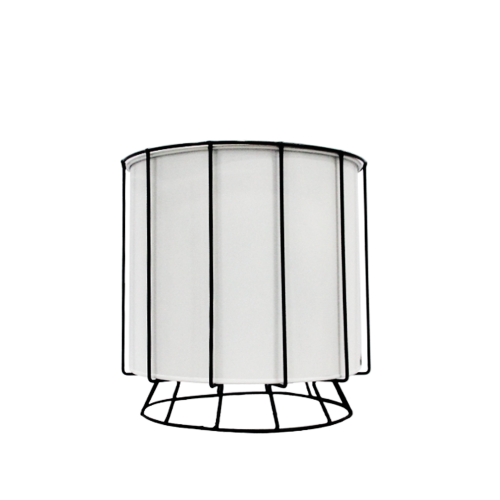 White Plant Pot With Metal Frames Large