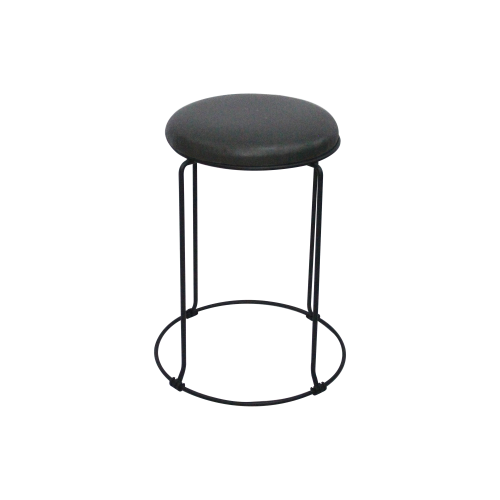 Grey PU Metal Bar Stool