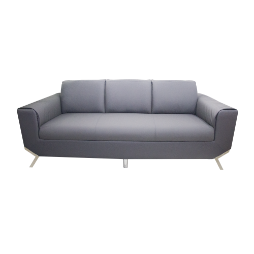 3 Seater Grey Leather Sofa