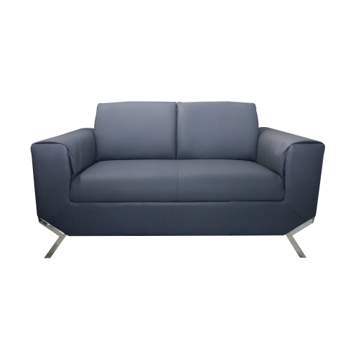 3 Seater Black Leather Sofa