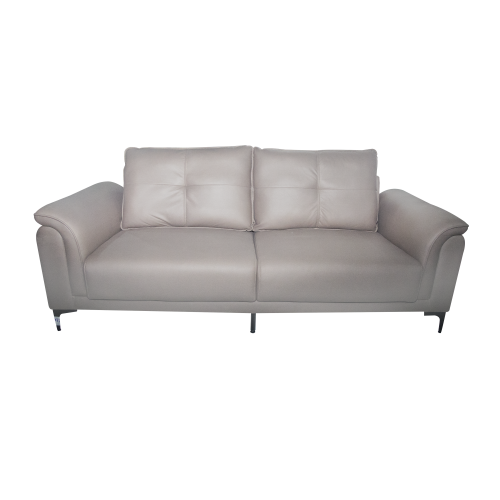 3 Seater Cream Leather Sofa